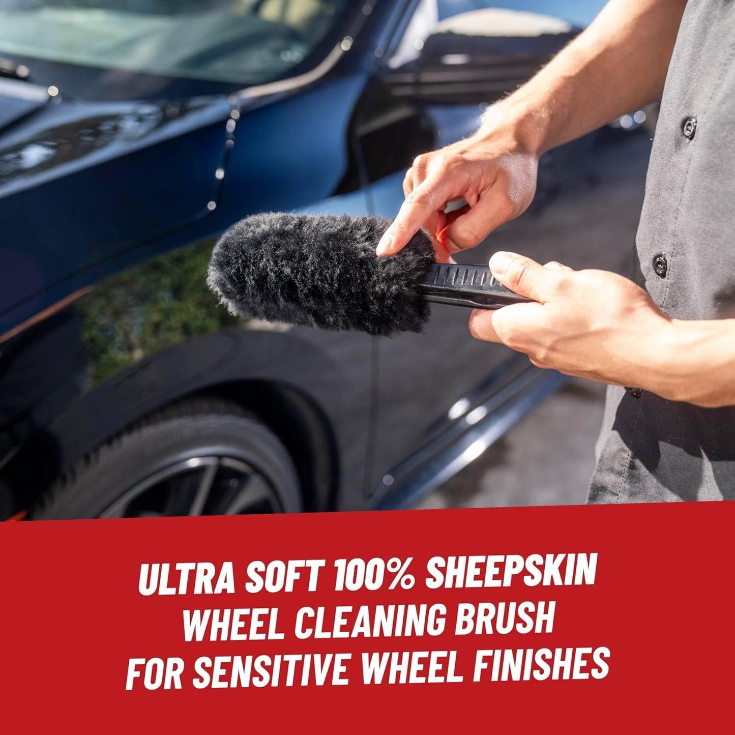 Chemical Guys Gerbil Wheel and Rim Brush, Safe for Exhaust, Tires, Rims, Engine Bays, & More