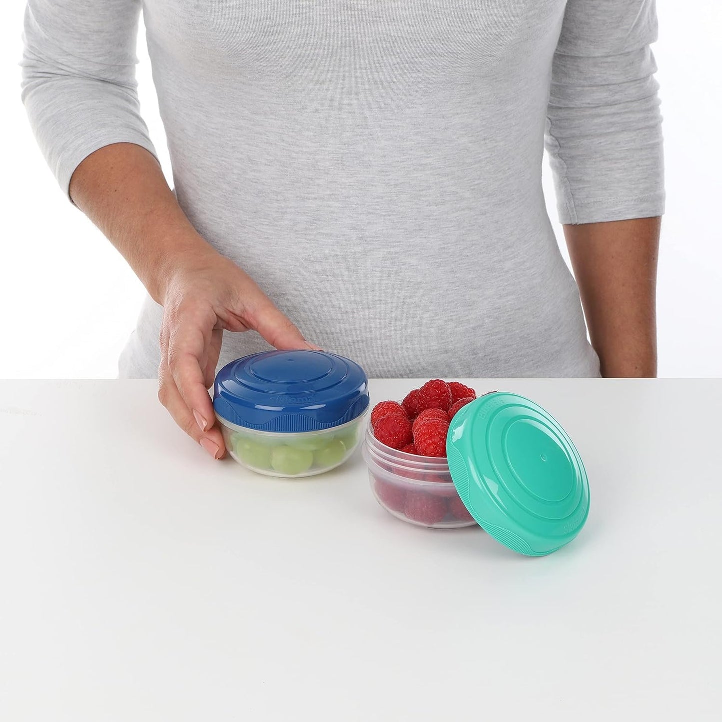 Sistema To Go PortionPod Food Storage Containers, 210 mL, Assorted Colours, 2 Pack