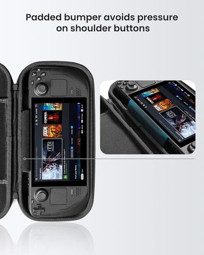 tomtoc Carrying Case Compatible with Steam Deck, Protective case, Hard Portable Travel Carrying Bag for Steam Deck Console & Accessories, Shockproof, Travel Friendly, Black