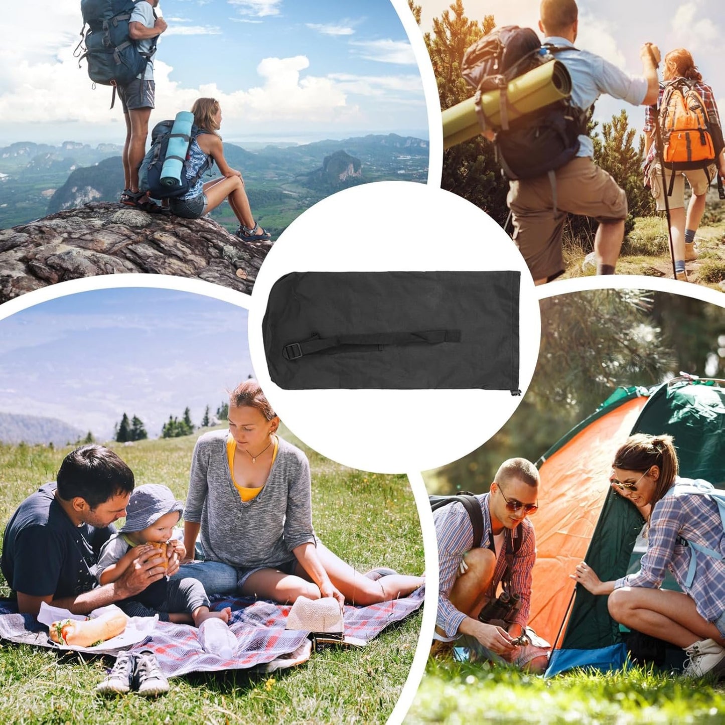 Outdoor Storage Bag - Clothes Storage Bags | Large Stronge Storage Bags | Portable Outdoor Storage Gear Bag | Drawstring Design Tool | for Camping, Picnic, Travel, Hiking, Fishing