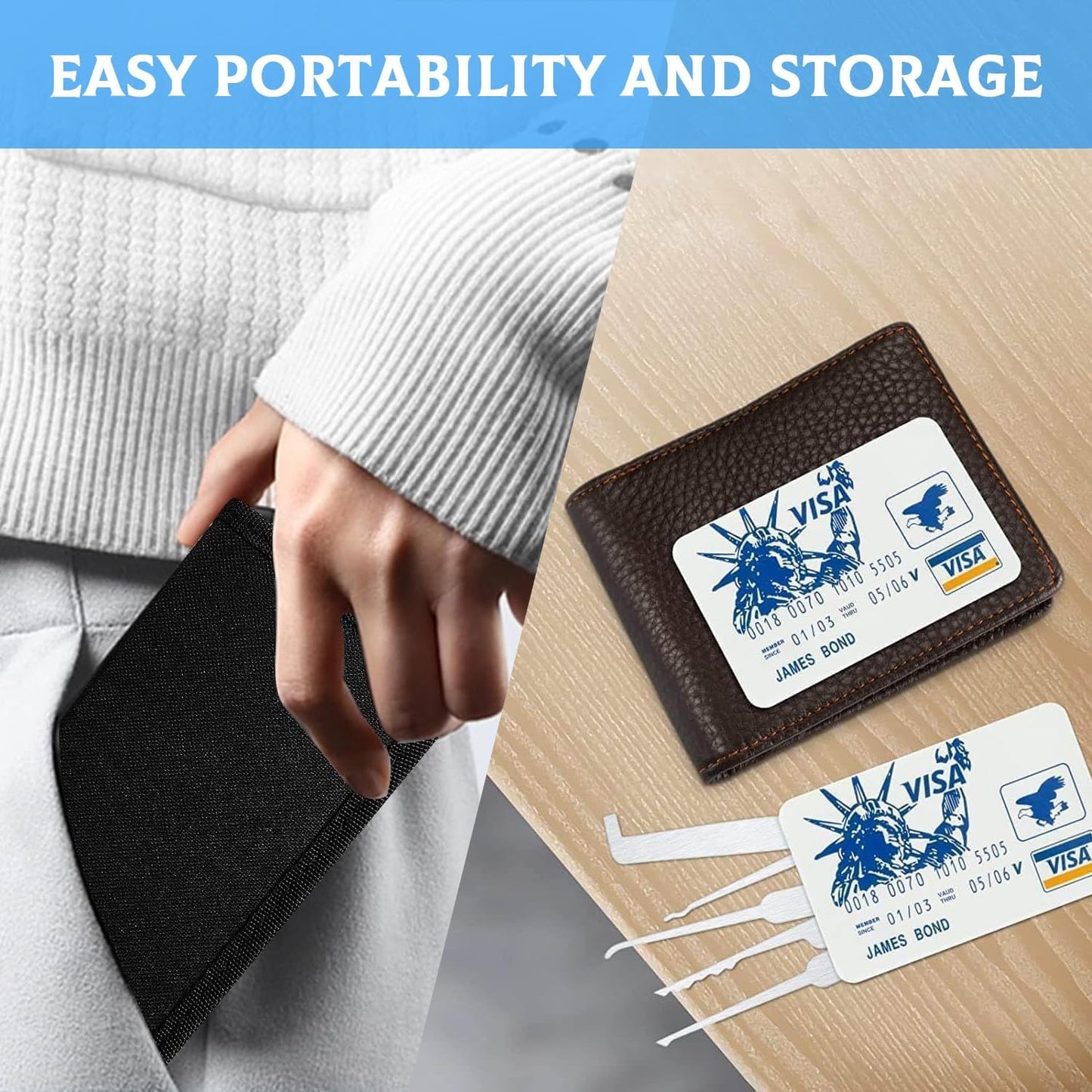 Latest Lock Pick Set, [36 Pcs] Yakiter Premium Lock Picking Kit with 4 Transparent Training Locks, Complete Professional Tools for Beginners & Locksmith Practice (Blue)