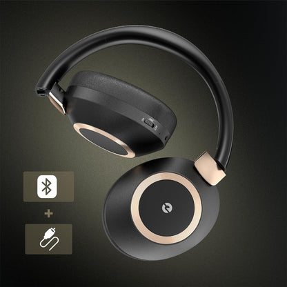 Active Noise Cancelling Headphones, 100H Playtime Headphones Bluetooth Wireless, Bluetooth Headphone Over Ear with Built-in Mic, Wireless Headphone for Travel, Home, Office, Call, Music, Meeting