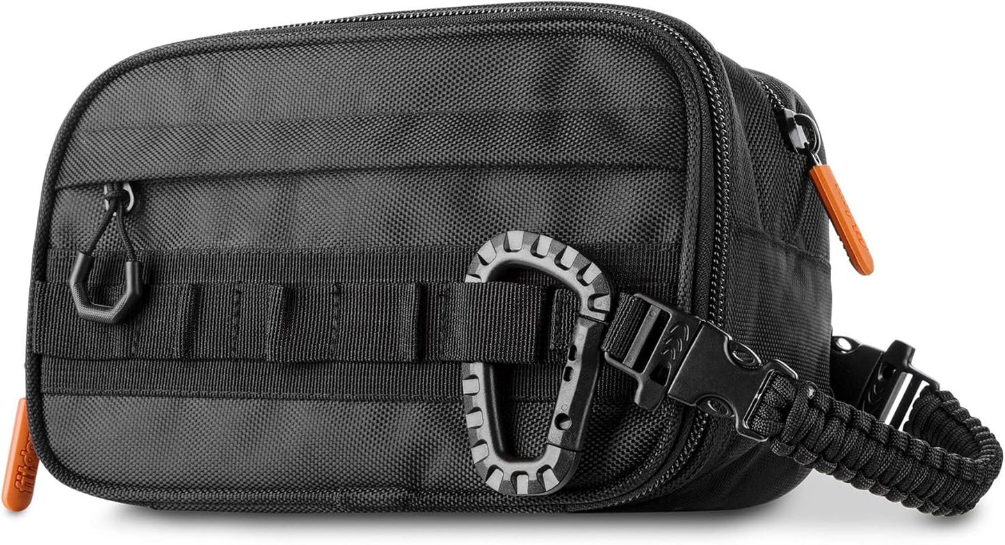 Fitdom Tactical Toiletry Bag Dopp Kit Case For Men. Perfect For Travel & Storage. Fits Large & Small Cosmetic Makeup, Clipper, Toothbrush, Shower, Shaving & Grooming Care. Best Overnight Organizer,