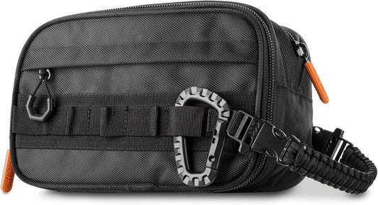 Fitdom Tactical Toiletry Bag Dopp Kit Case For Men. Perfect For Travel & Storage. Fits Large & Small Cosmetic Makeup, Clipper, Toothbrush, Shower, Shaving & Grooming Care. Best Overnight Organizer,