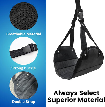 KUTABS Foot Hammock for Plane or Travel Pillow - Airplane Foot Hammock and Plane Foot Rest - Ultimate Travel Accessories with Sleep Mask and Ear Plugs