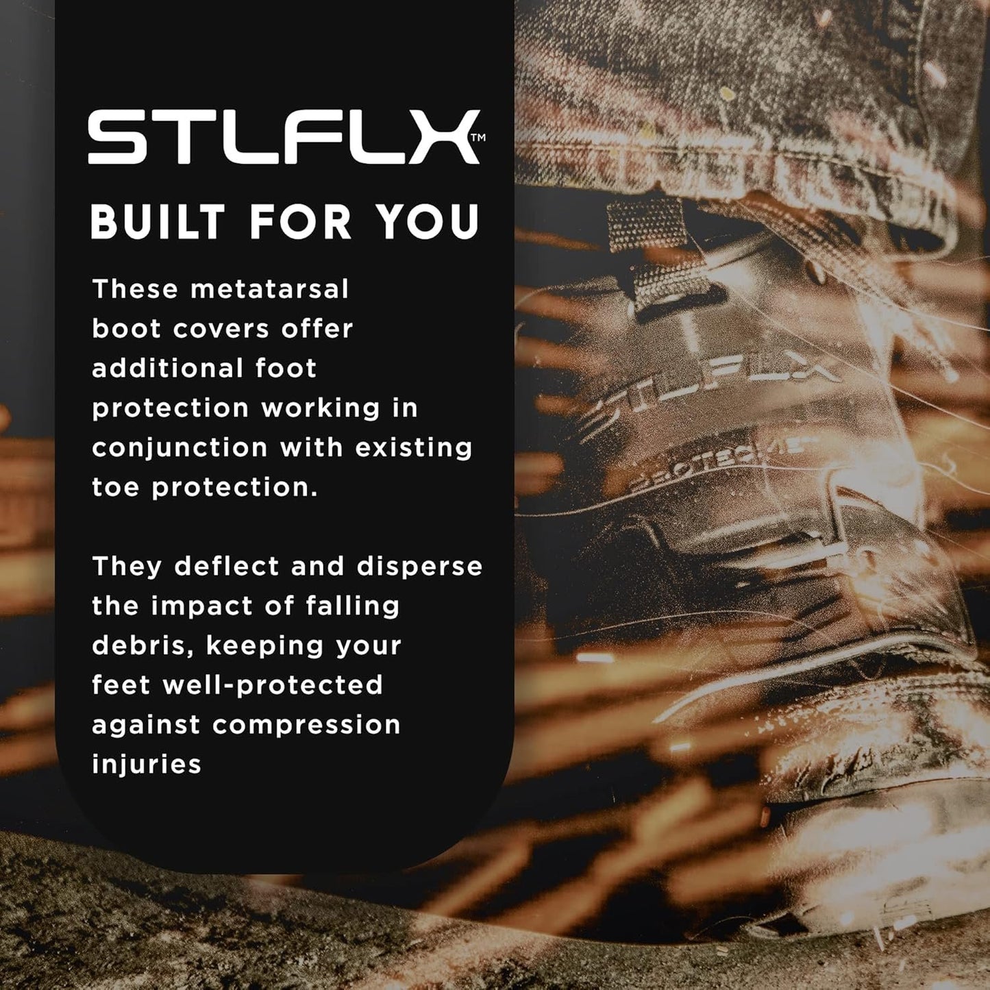 STLFLX - MetGUARDZ™ Metatarsal Guard for Safety Boots and Shoes, Shoe/Work Boot Metatarsal & Lace Protector, SEN 600, Lace-Up Version