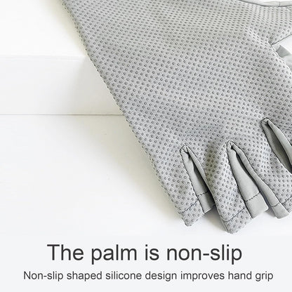 Corigly Nail UV Gloves for Dryer: UPF 50+ UV Protection Fingerless Gloves for Manicures, Anti-Slip UV Nail Gloves for Gel Nail Lamp Skin Care Dryer Nail Art (Pink)