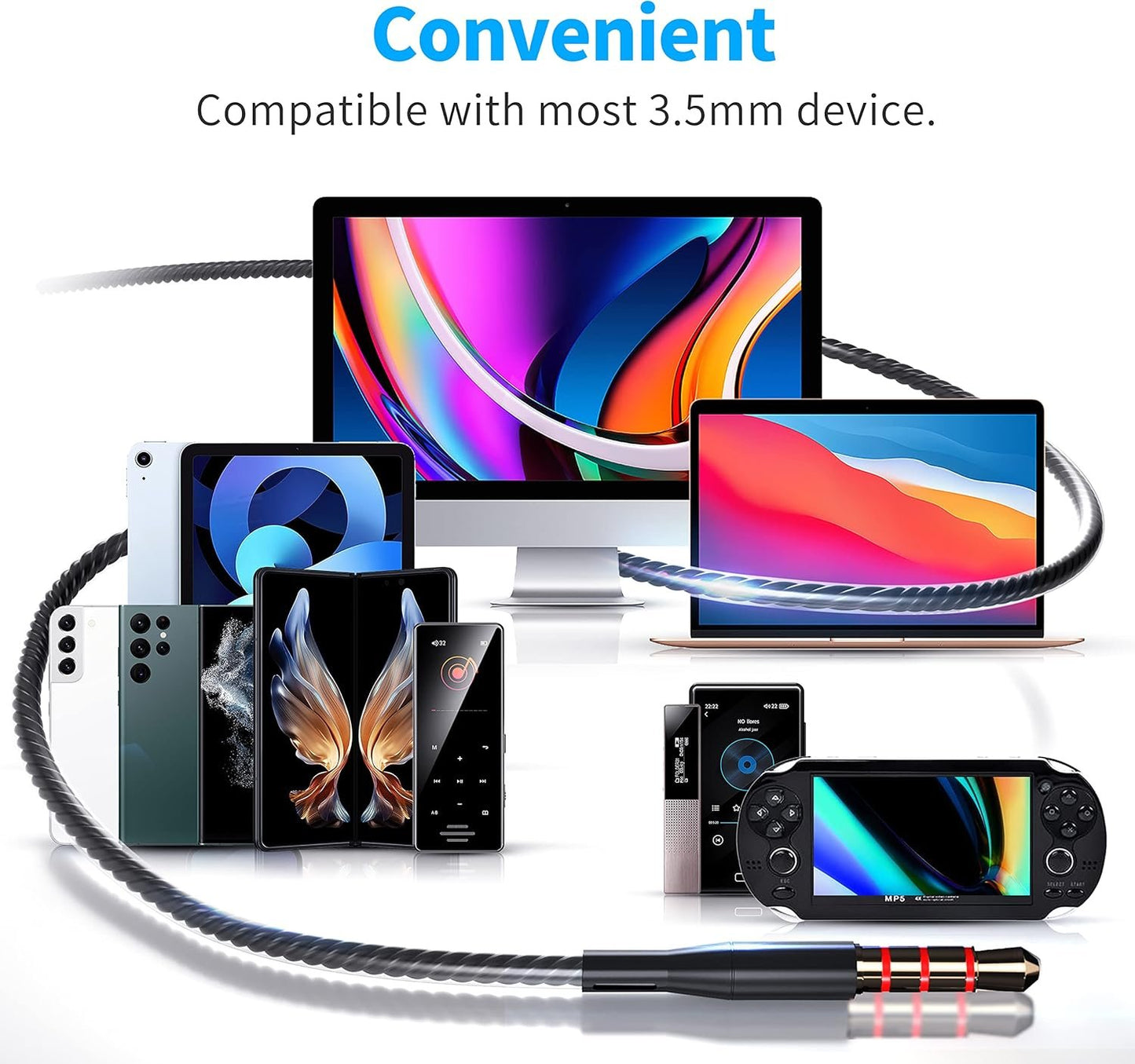Earbuds Wired with Microphone Pack of 5, Noise Isolating in-Ear Headphones, Powerful Heavy Bass, High Definition, Earphones Compatible with iPhone, iPod, iPad, MP3, Samsung, and Most 3.5mm Jack