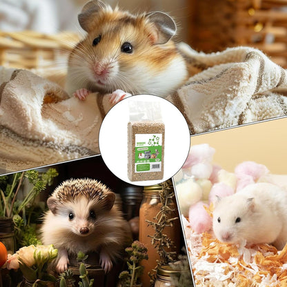 Hamster Sand, Natural Odor Control Gerbil Bedding, No Dust Terrarium Substrate, 5.91x9.84 Inches, Ideal for Small Pet Habitats and Clean Comfortable Living Spaces