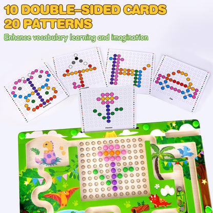 Magnetic Color and Number Maze, Montessori Toys for 3 4 5 Year Old Toddler Boys Girls, Magnet Drawing Board, Preschool Activities Educational Learning Toys, Gifts for Kids Birthday Christmas