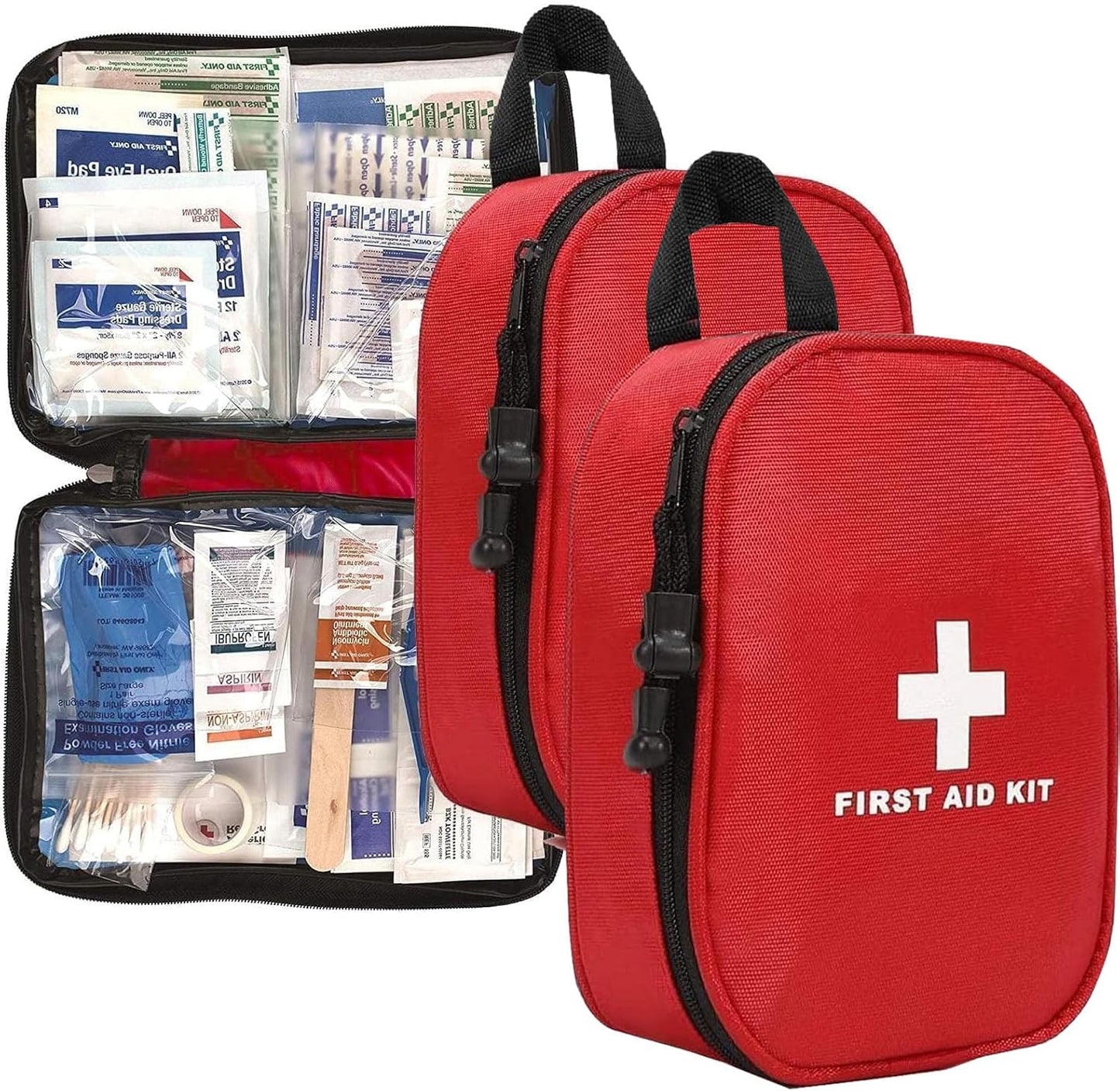 240Pcs First Aid Kits, Emergency Survival Kit for Family Hiking Office Vehicle Workplace Camping & Outdoor with Waterproof Laminate Bags You Protect Your Supplies (240)