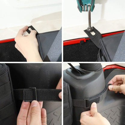 JeCar for JK Wheel Well Storage Bag Rear Trunk Organizer with Carrying Handle for 2007-2018 Jeep Wrangler JK & Unlimited 4 Door (Driver Side)