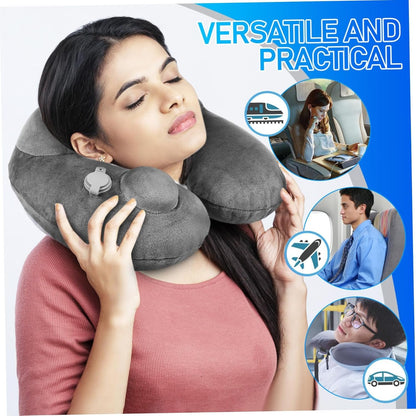 Didiseaon Inflatable U Shaped Travel Pillow Ergonomic Neck Support for Airplane Car Versatile Headrest for Office Home Use Comfortable Travel Essential