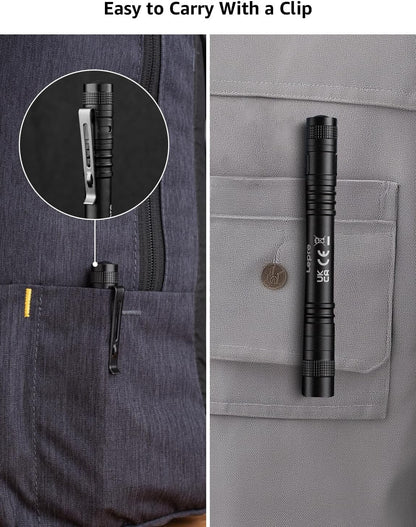 Lepro UV Light, LED UV Flashlight Pen UV Flashlight 365nm, LED Ultraviolet Flashlight Detector for Pet Urine, Cat Dog Stains, Bed Bug, Portable Blacklight Flashlight UV Pen Light