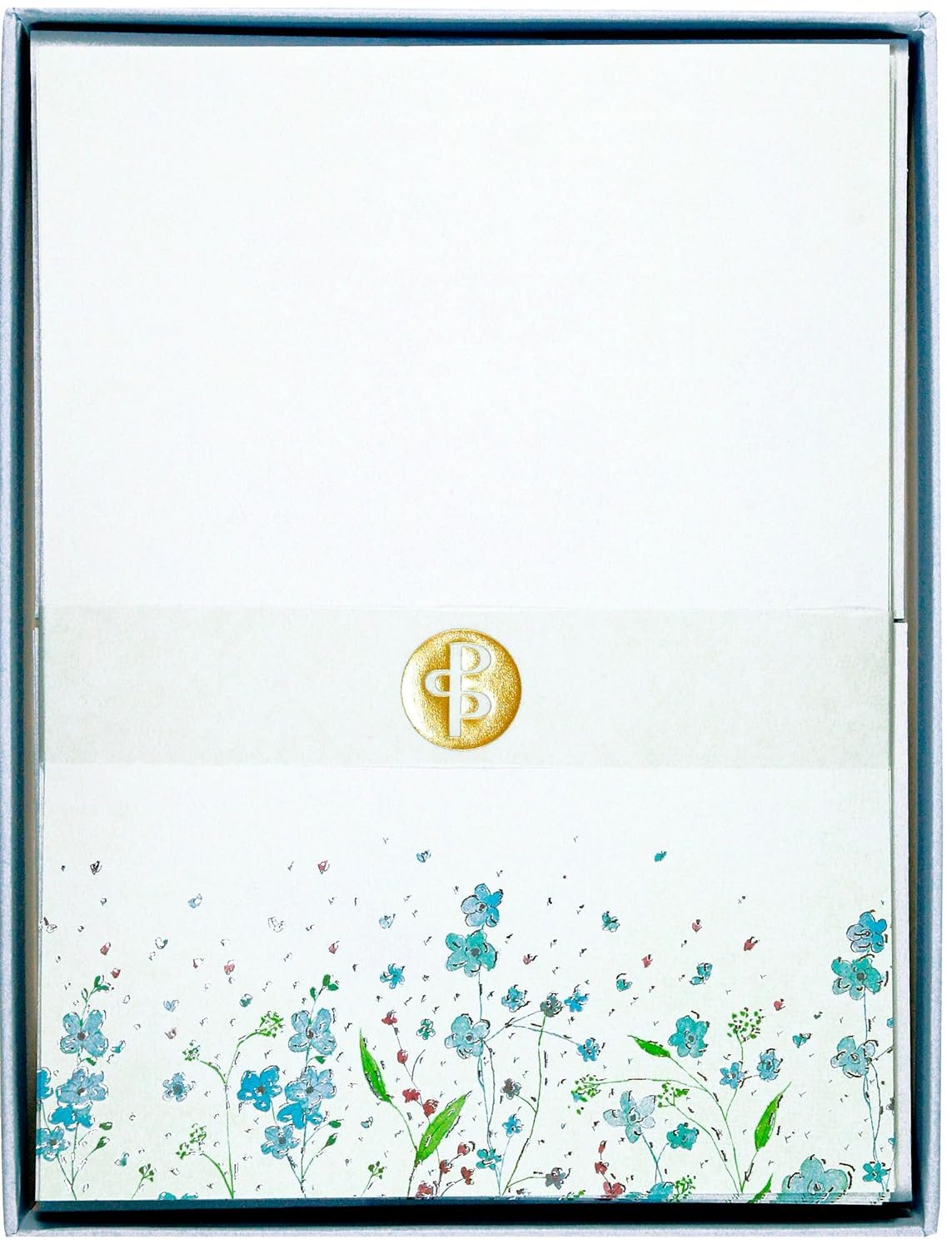 Blue Flowers Boxed Stationery