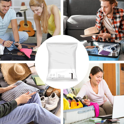 Travel Vacuum Bags, 2 Pack Clothing Organizers, Space Saving Storage for Suitcases and Home, No Pump or Vacuum Required, Ideal for Efficient Packing, Organization