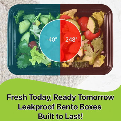 Pokanic Meal Prep Containers [10 Set] 24 oz with Lids, 1 compartment, Stackable, Reusable, Leakproof, Food Safe, Microwave, Freezer & Dishwasher Safe for Food Prep Storage Bento Box (10 Set, 24 oz)