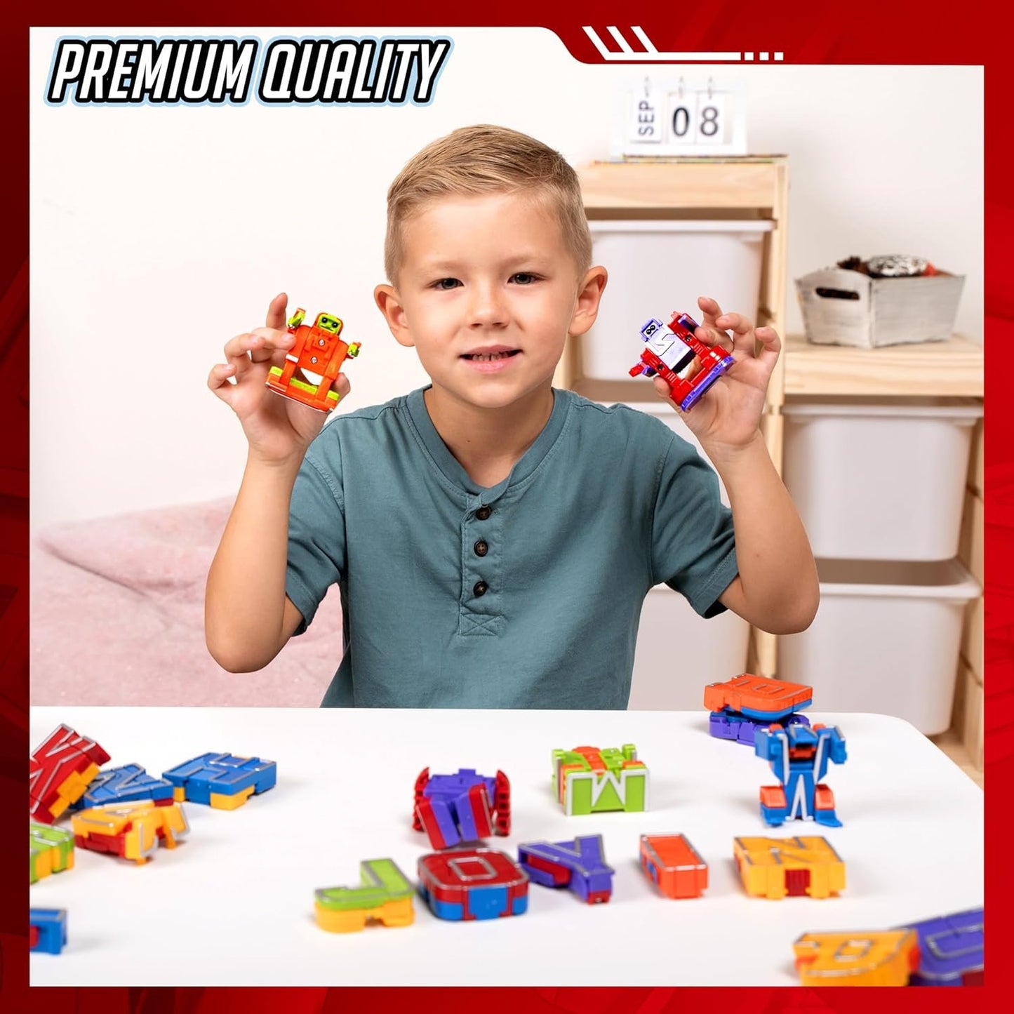 JOYIN Alphabet Robots Toys for Kids, ABC Learning Toys, Alphabots, Letters, Toddlers Education Toy, Carnival Prizes, Christmas Toys, Treasure Box and Prize for Classroom