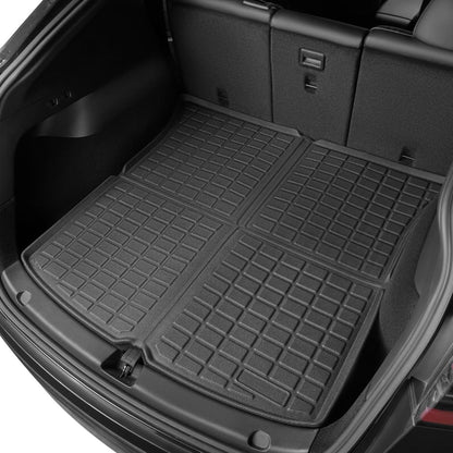 SUPER LINER All-Weather Floor Mats & Cargo Liners for Tesla Model Y 5-Seat 2021-2025 2026, Custom Fit TPE Trunk Mats, Anti-Slip Interior Accessories(Does NOT fit 7-Seat & Juniper)