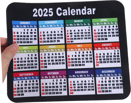 Veemoon Mouse Pad Calendar Non Slip Rubber Desk Mat Dual Functionality for Gamers Office Use Instant Date Access for Enhanced Productivity Black
