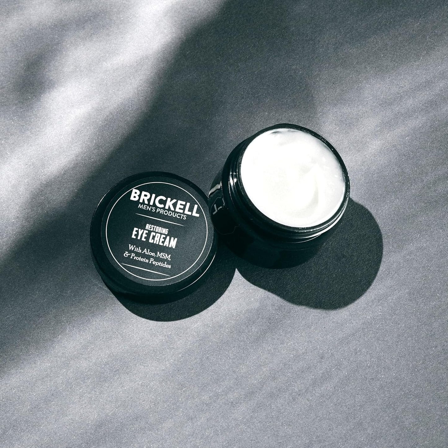 Brickell Men's Restoring Under Eye Cream for Men, Natural and Organic Anti Aging Eye Balm For Puffiness, Wrinkles, Dark Circles, Crows Feet and Under Eye Bags, 0.5 Ounce, Unscented