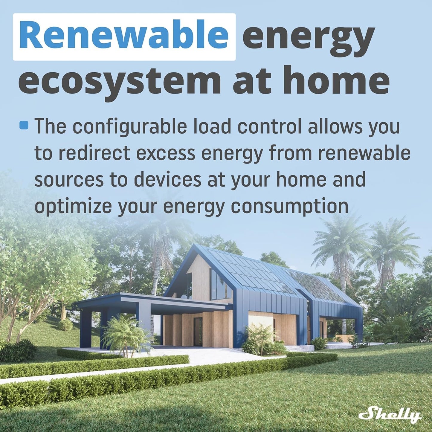 Shelly Pro EM 50A, Wi-Fi & Bluetooth Energy Meter with Contactor Control with Power Measurement, Home Automation, Compatible with Alexa & Google Home, iOS Android App, No Hub Required