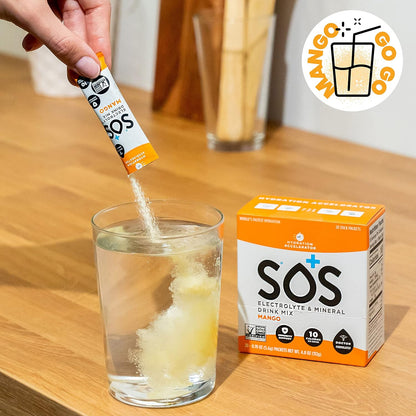 SOS Hydration Electrolyte Powder Mix, Mango, 5g - Pack of 20