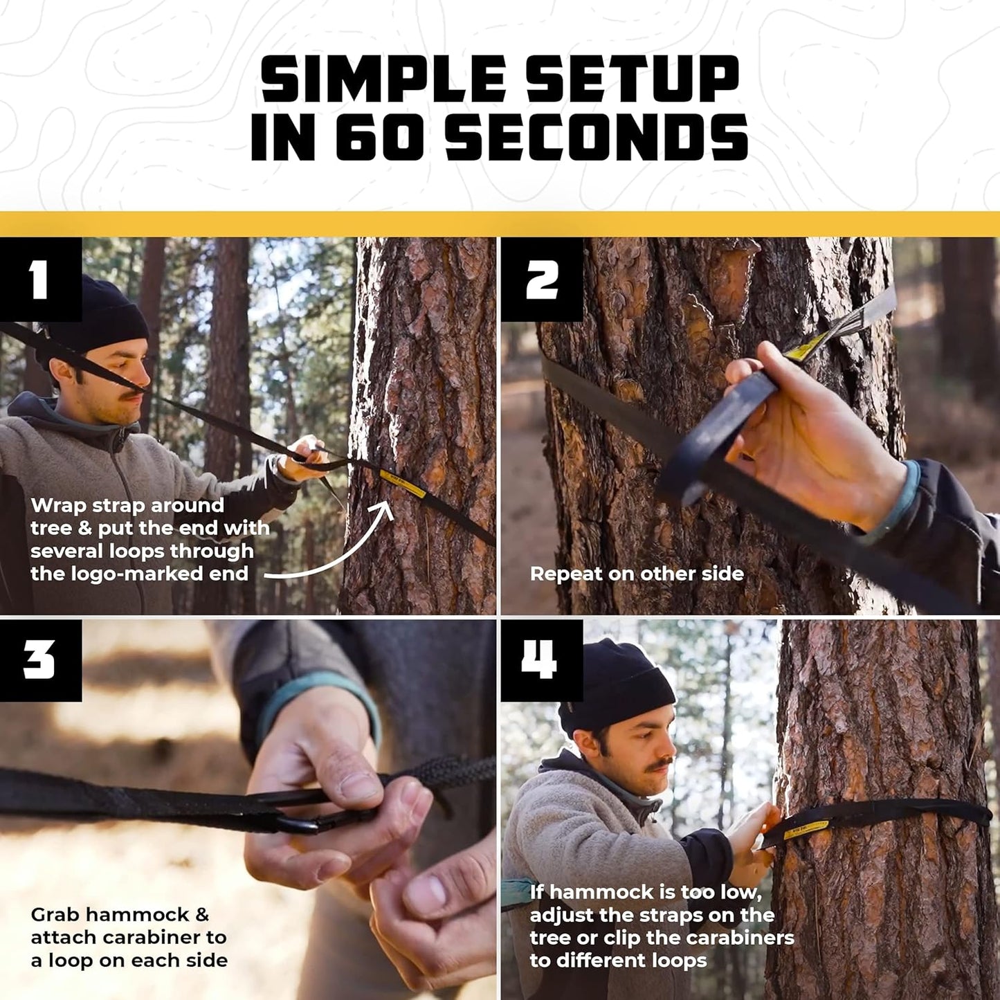 Wise Owl Outfitters Hammock Camping Double & Single with Tree Straps - USA Based Hammocks Brand Gear, Indoor Outdoor Backpacking Survival & Travel, Portable