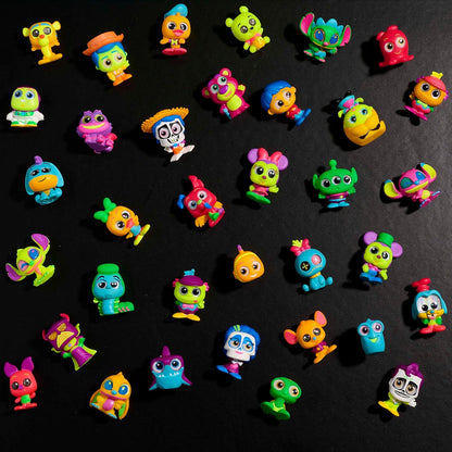 Just Play Disney Doorables Neon Glow Peek Figures, 5 Special Edition 1.5-inch Collectible Figurines, Kids Toys for Ages 5 Up