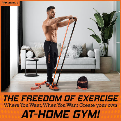 Durable Resistance and Pull Up Bands | Comprehensive Workout Bands Set with Included Door Anchor | Ideal for Muscle Training, Physiotherapy, and Body Shaping | Men's and Women's Ultimate Fitness Tool