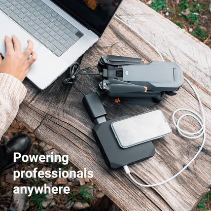 Omni 20+ 20000mah AC/DC/USB-C/Wireless Power Bank | High Powered Battery Backup for Laptops:MacBook Pro/iPad Pro/Dell/Surface | Cameras:Canon/Nikon/DSLR/DJI Drones | Smart Devices:iPhone/Samsung