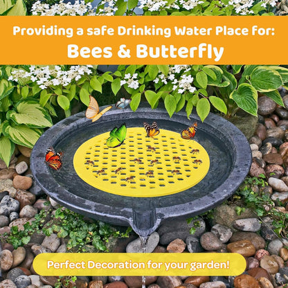 DECOHS 4 Pack Floating Bee Island- 7.87 Inch EVA Foam Floating Bee Watering Station- Butterfly Bee Waterer for Feeding, Bee Bath, Outdoor Garden Decor