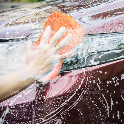 SCRUBIT Microfiber Car Wash Sponge Non-Scratch Microfibers for Cleaner Cars, Great for Everyday Cleaning - Automobile Cleaning Sponges Essential Part of Any Car Wash Kit (1 Pack)