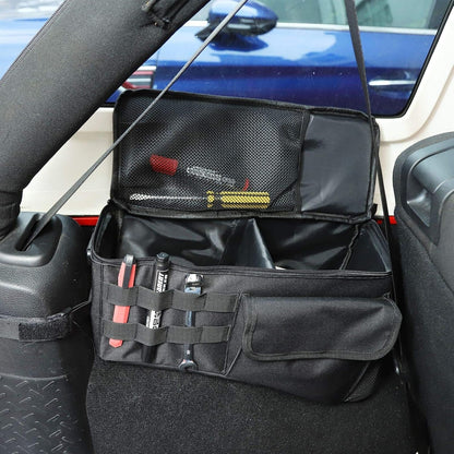 JeCar for JK Wheel Well Storage Bag Rear Trunk Organizer with Carrying Handle for 2007-2018 Jeep Wrangler JK & Unlimited 4 Door (Driver Side)