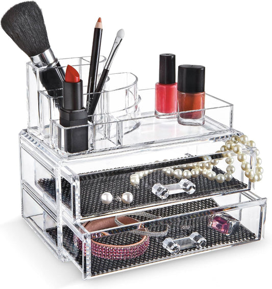 Domopak Living Makeup and Jewellery Organiser for Always Everything at Hand – 1 Holder Accessories and Makeups – 18.7 x 11.5 x 15.7 cm