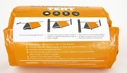 MEKKAPRO Emergency Tent Shelter - Survival Tent - 2 Person, Resistant and Ultra Lightweight Life Tent - Water and Windproof Tube for Camping, Hiking and Outdoor Activities