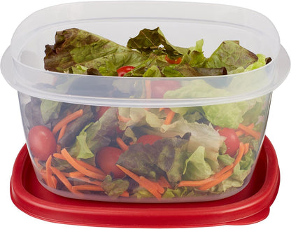 Rubbermaid EasyFindLids Food Storage Container, 3.3 L (14 Cup), Racer Red, 1 Pack