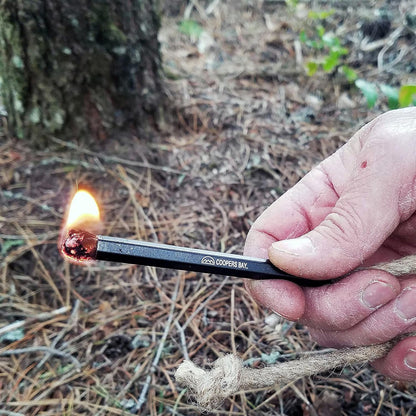 Coopers Bay Ferro Rod Fire Starter Package | Premium Fire Starting Kit | Includes Large 1/2" Ferro Rod, Fire Starter Tinder and Custom Carry Pouch | Complete Fire Starter Survival Tool Package…