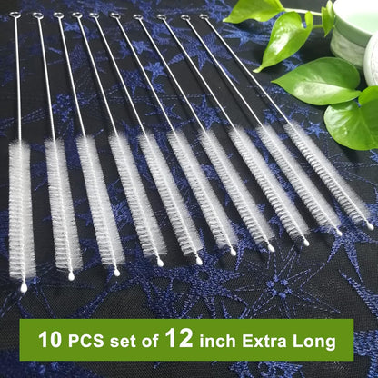 BEUICIRY Straw Cleaner Brush Extend 12 inch, Extra Wide 12mm diam Pipe Cleaners, Extra Long Straw Brush for Sippy Cup, Water Bottle and Tubes, Drinking Straw Cleaning Brush Set 10 Pack
