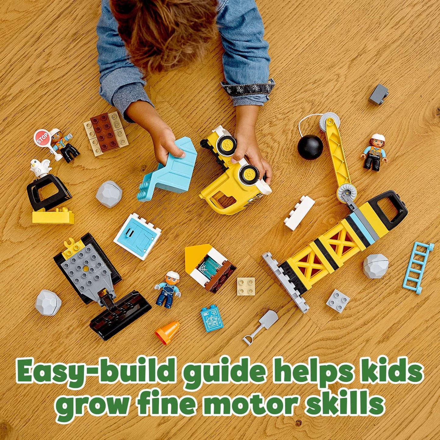 LEGO DUPLO Construction Truck and Tracked Excavator, Buildable Kids Toy for 2+ Year Old; Digger Toy and Tipper Truck Learning Set for Toddlers Who Like Construction Sites and Creative Play 10931