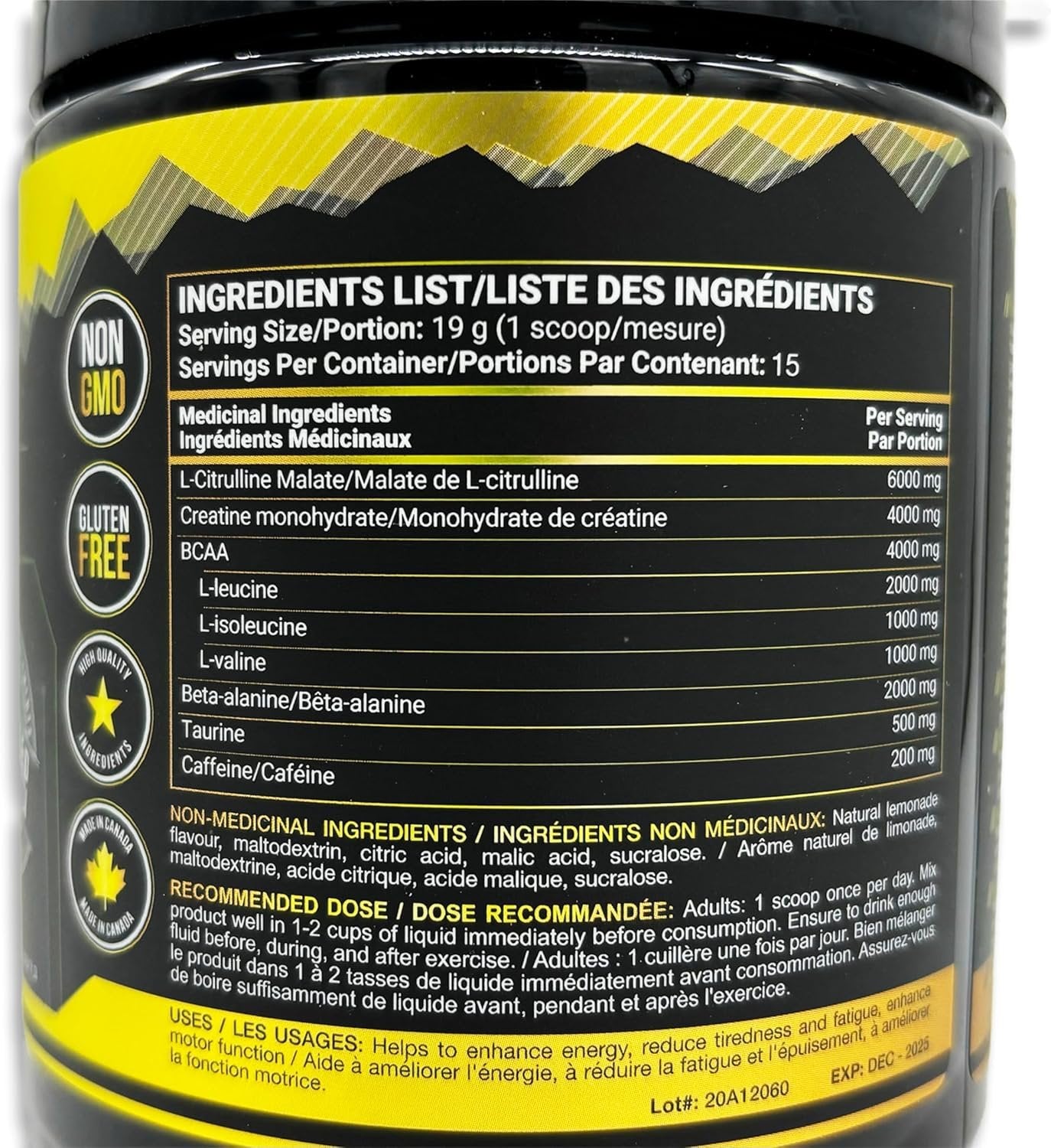iRide Supplements - Pre Workout Creatine Monohydrate Powder + 200mg Caffeine, Lemonade - Enhanced Athlete Supplements - Sugar Free Energy Supplement for Men & Women -30 Servings