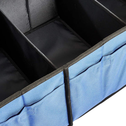 Amazon Basics Collapsible Portable Multi-Compartment Heavy Duty Cargo Trunk Organizer - Blue