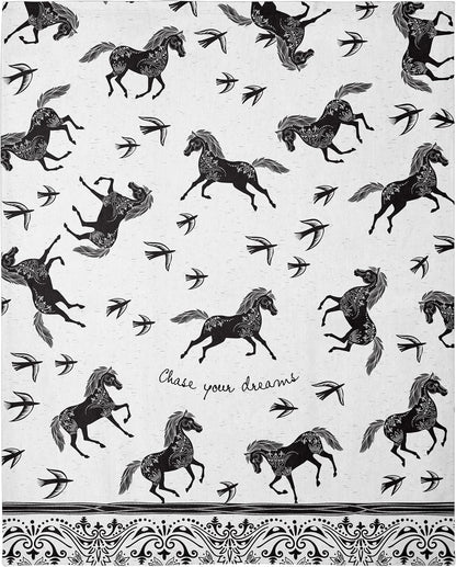 Karma Boho Tea Towels Horse, 18" x 22"