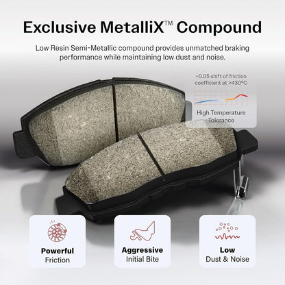 Front Semi-Metallic Disc Brake Pads SIM-2400 Replacement For Hyundai Elantra