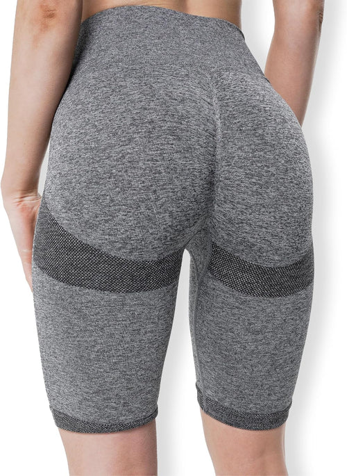 PRIMEWEAR Women's Buttery Soft Biker Shorts 8" High Waisted Yoga Shorts with Tummy Control & Side Pockets Workout Athletic Shorts for Running Cycling & Gym