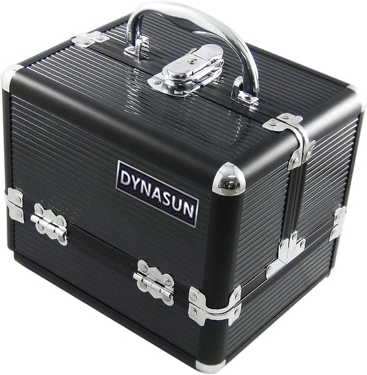 DynaSun - 22 cm Aluminium Beauty Case, Black, Travel Beauty Cases
