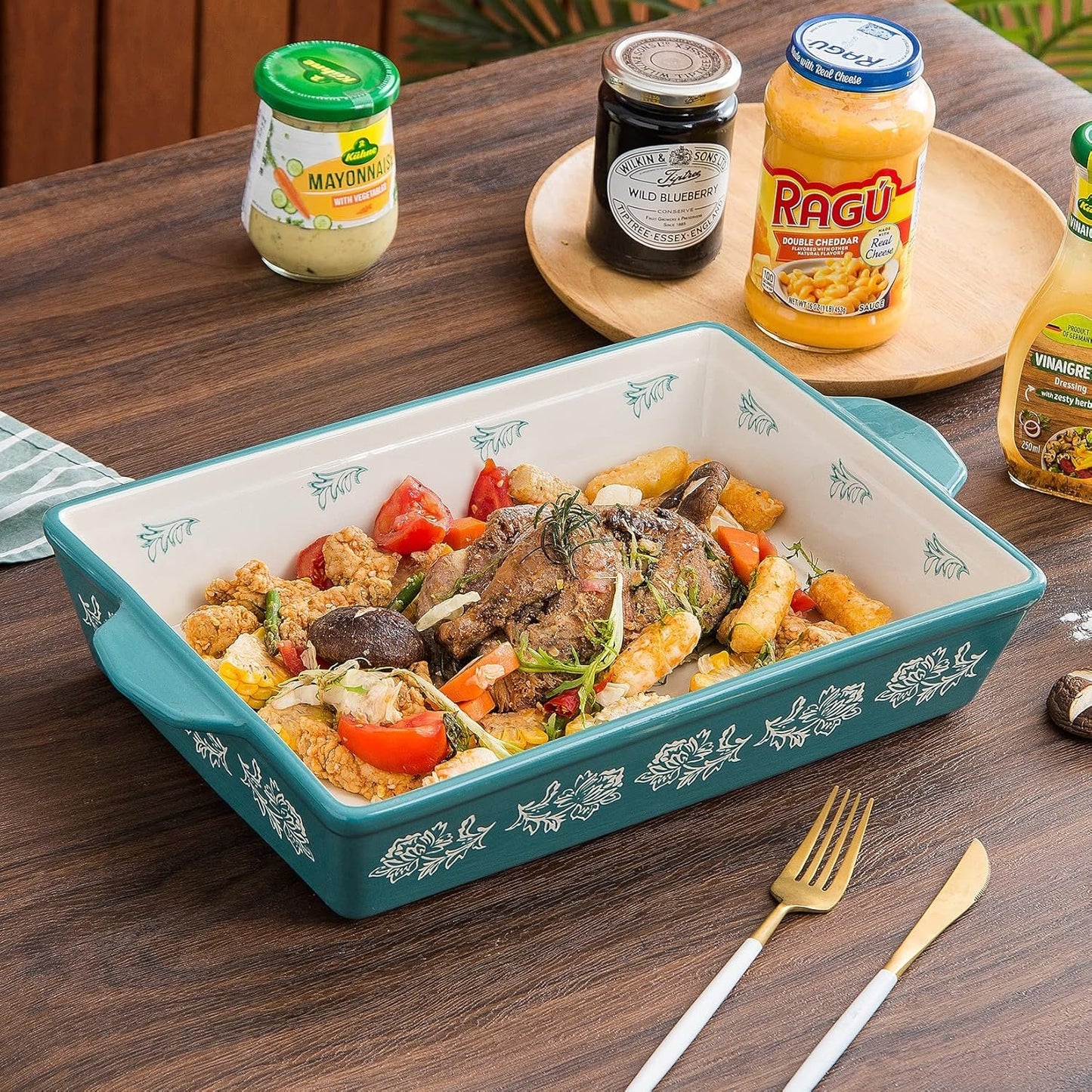 Wisenvoy Casserole Dish Baking Dish Ceramic Lasagna Pan Bakeware Sets Baking Dishes 13x9 Baking Dish Set