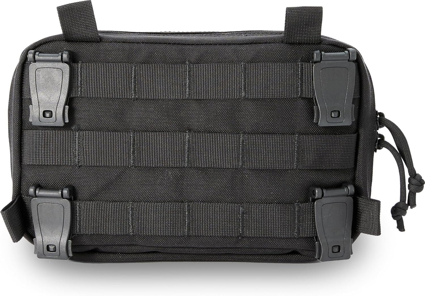 Cargo Works Black Tactical Molle EDC Pouch - Admin Pouch with Molle Attachments for Backpacks