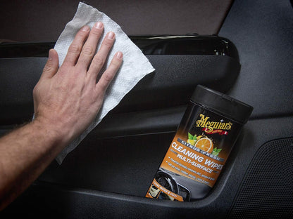 Meguiar's Citrus-Fresh Cleaning Wipes – Interior & Exterior Car Cleaning Wipes, 25 Wipes - G190600C