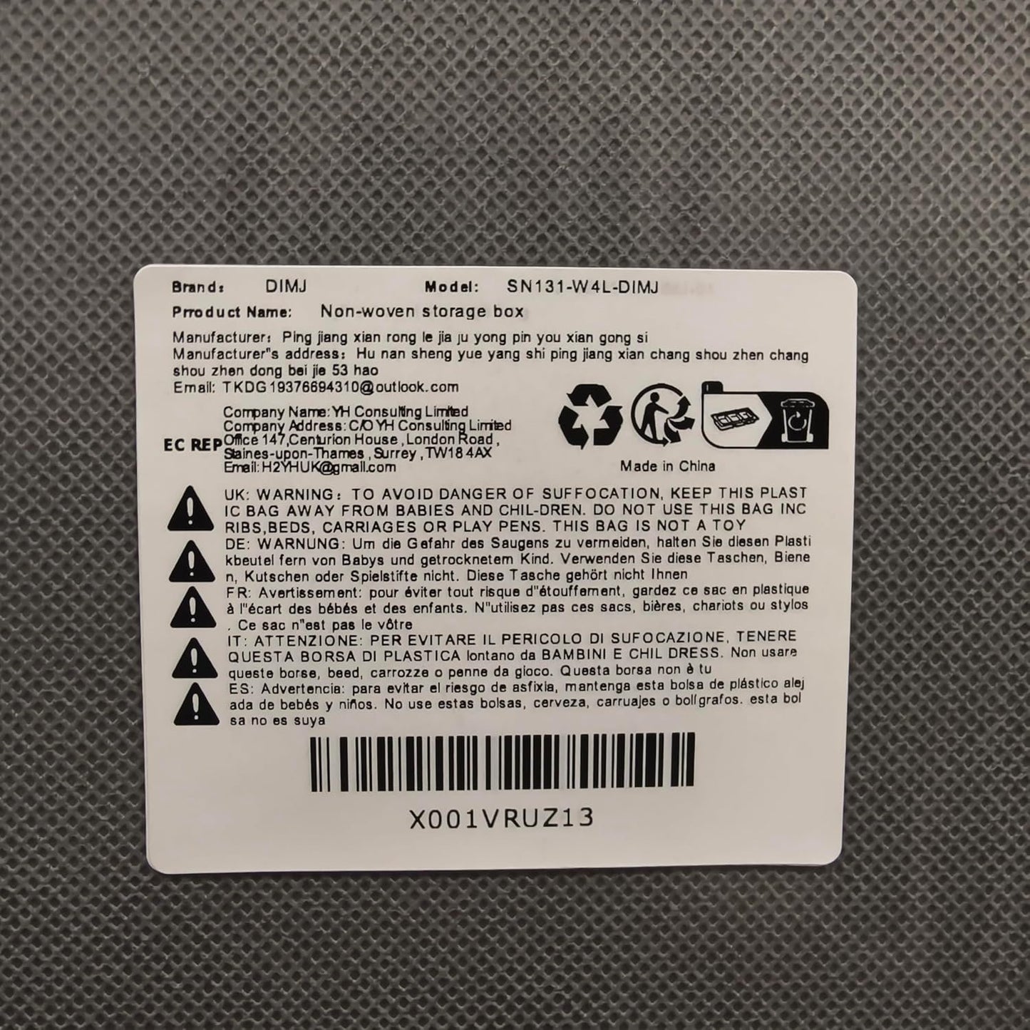 DIMJ 4Pcs Storage Bins with Lid, Collapsible Storage Box with Portable Handle and Transparent Viewing Window,Foldable Storage Box Stackable Storage Containers for Clothes Books Light-Grey